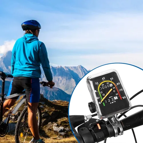 Vista 6 de Velocímetro, cuentakilómetro, cuentakilómetro, cuentakilómetro, cuentakilómetro mecánico resistente, no requiere batería para 26 pulgadas, 27.5