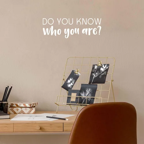 Vista 2 de Vinyl Wall Art Decal - Do You Know Who You are? - 6.5" x 19" - Modern Inspirational Positive Self-Esteem Quote Sticker for Home School Office