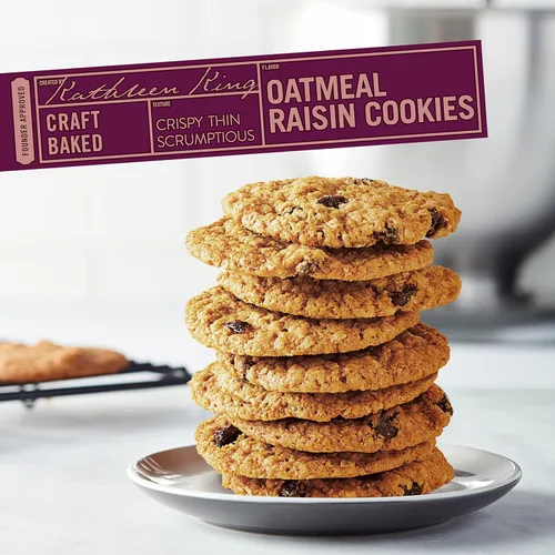 Vista 4 de Tate's Bake Shop - Galletas finas y crujientes, 4 unidades, 7 onzas, avena con pasas, 28 onzas