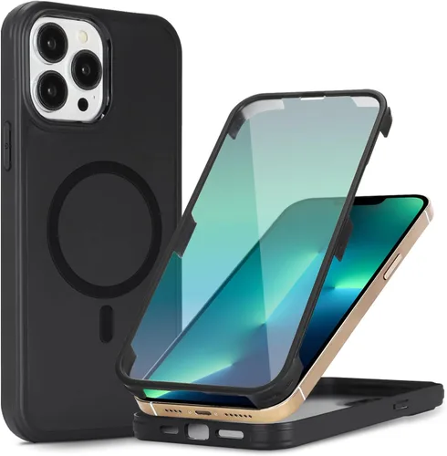 Vista 26 de Funda magnética para iPhone 12 mini con protector de pantalla integrado, compatible con MagSafe, para Apple 12 Mini, fundas de cuerpo completo