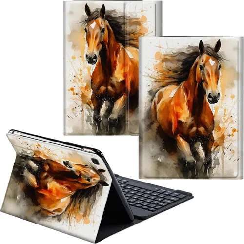 Vista 49 de Funda para Samsung Galaxy Tab S6 Lite 2022/2020 Teclado Inalámbrico Desmontable y Cubierta De Soporte De Cuero PU Funda Protectora Para Samsung