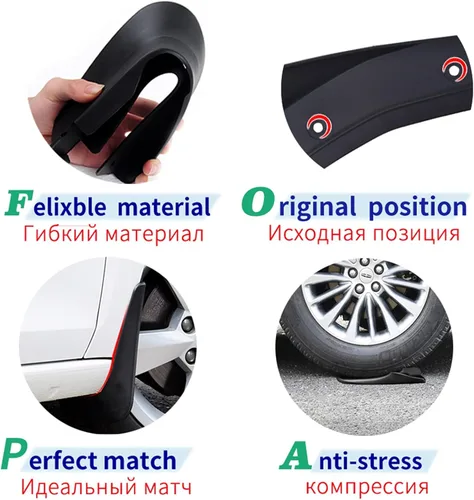 Vista 3 de OROXCO Mud Flaps Mud Splash Guard Mudguards Mud Flaps for Epica 2006-2011 Mudflaps Splash Guards Front Rear Mud Flap Mudguards 2007 2008 2009 2010