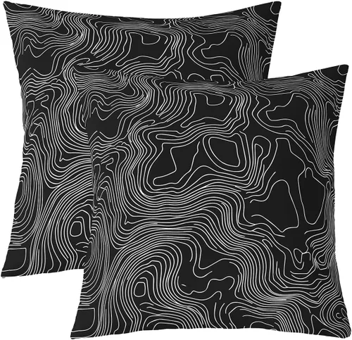 Vista 12 de Guitar Print Double Sides Print Pillow Covers 16"x16",Music Themed Bass Instruments Pillowcase Soft Square Cushion Cases,Rustic Music Score Note