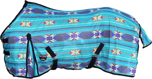 Vista 12 de CHALLENGER 84" Caballo Malla Verano FlySheet Spring Airflow Turquesa 7301