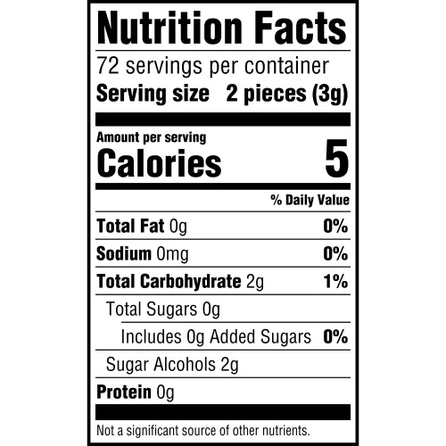 Vista 2 de ECLIPSE Goma de mascar sin azúcar de menta - 16 paquetes, 18 unidades cada paquete de goma de mascar