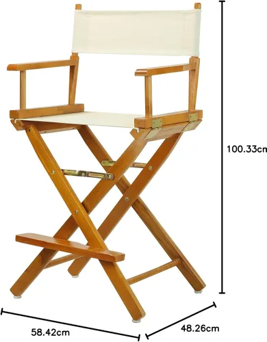 Vista 14 de Casual Home - Silla de director de 24.0 in, marco negro, con lona azul marino, altura de mostrador