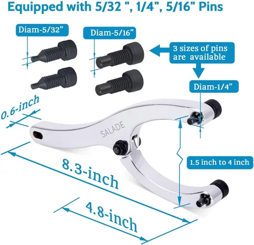Vista 2 de Salade Llave de tuerca prensaestopas pesada de 8 pulgadas con mango, llave inglesa ajustable para quitar prensaestopas hidráulicas de menos de 5