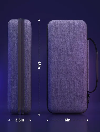 Vista 7 de Steamhof Carrying Case for Steam Deck, Portable Hard Shell Travel Case for Steam Deck Console and Accessories Comes with a Soft Lining, Extra AC