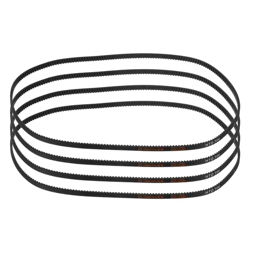 Vista 78 de uxcell 4 piezas HTD-3M Correa de Distribución de Goma 48 Dientes, Longitud de Paso 144mm x Ancho 6mm x Altura 2.4mm, Correa de Polea de Distribución