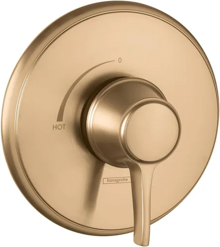 hansgrohe Ecostat Classic 15404141 - Válvula de ducha con mango de presión de pulgada de ancho en bronce cepillado