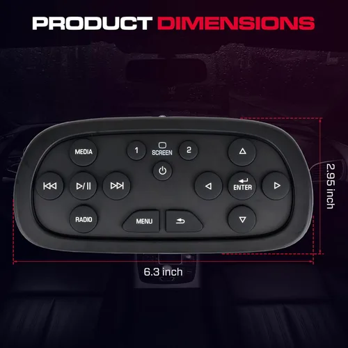 Vista 7 de 84012997 Consolas traseras de repuesto de control remoto de entretenimiento DVD para Chevy Silverado/Suburban/Tahoe 2014-2020, GMC Sierra/Yukon