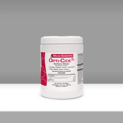 Vista 5 de Micro-Scientific Opti-Cide3 Paños desinfectantes, para limpiar superficies, para el cuidado de la salud.