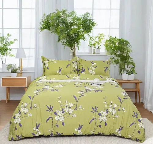 Vista 36 de Helthep Funda de edredón floral tamaño Queen, 100% algodón con estampado de hojas tropicales, funda de edredón botánica con estampado de árbol