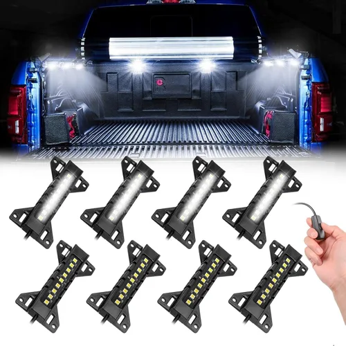 Vista 10 de Luces de cama de camioneta RGB LED Kits de luz de cama con control Bluetooth Luces de carga traseras Iluminación de camioneta Accesorios de carga