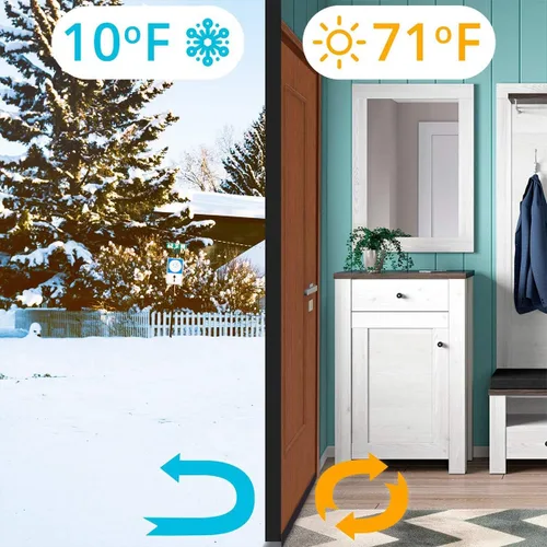 Vista 7 de Tope de puerta mejorado para un gran espacio. Espacio de cierre de puerta ampliado de hasta 1-2/5 pulgadas, para puertas de interior, exterior