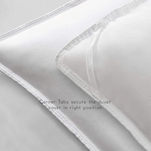 Vista 6 de HIG juego de edredón de 3 piezas de plumón alternativo edredón reversible para todas las estaciones con dos fundas