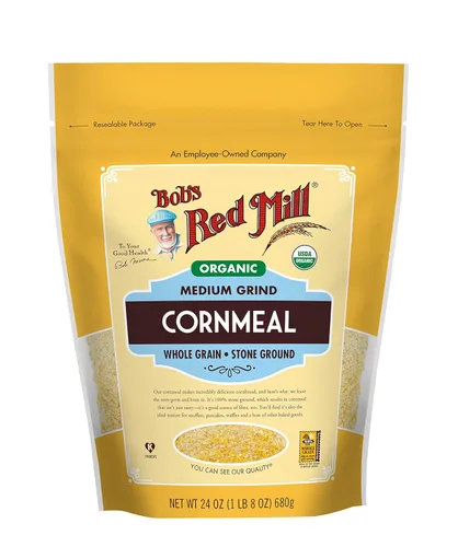 Bob's Red Mill Harina de maíz orgánica de molienda media, 24 onzas
