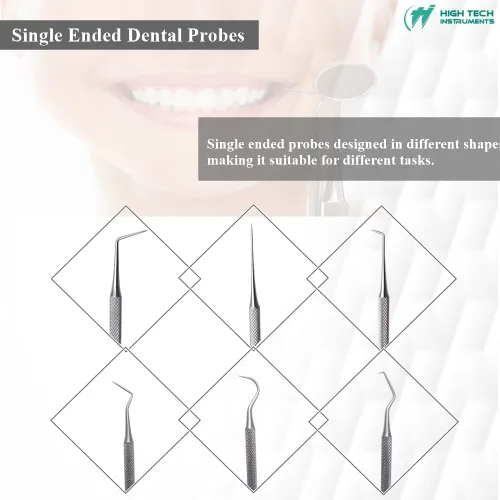 Vista 3 de 6 herramientas dentales para quitar la placa y el sarro en casa hechas de acero inoxidable con puntas de precisión, diseño de mango moleteado