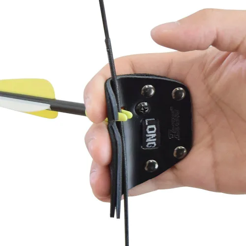 Lengüetas de tiro con arco para dedos y protección de piel de vaca para arco recurvo para diestros