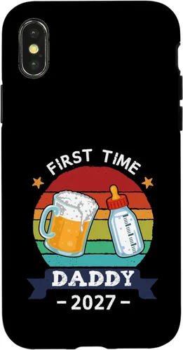 Vista 5 de First Time Daddy 2027 Funny Dad to Be Pregnancy Reveal Case for iPhone 16