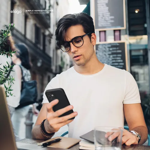 Vista 2 de elago Compatible con Funda para iPhone 12 Mini, Silicona Líquida, Cubierta Protectora de Cuerpo Completo, A Prueba de Golpes, Ajuste Delgado, Forro