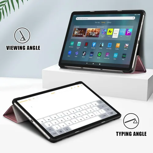 Vista 7 de Funda triple plegable para Amazon Fire Max 11 (13ª generación, versión 2023), funda triple y ligera con función de encendido y apagado automático +