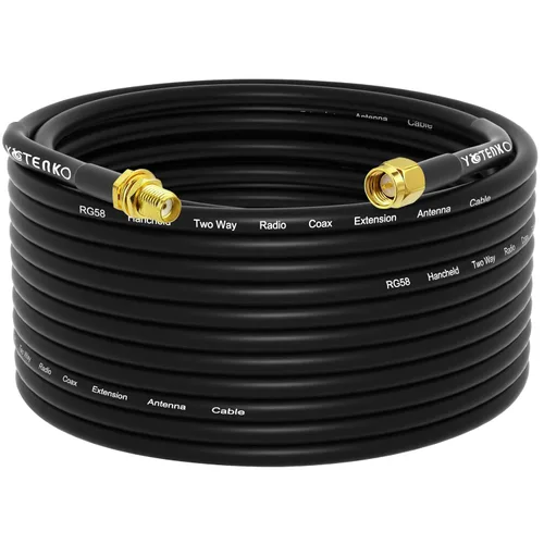 Vista 12 de Cable de Extensión de Antena SMA 3 pies 1 m SMA Macho a SMA Hembra RG58 Cable de Puente Coaxial Baja Pérdida para Reubicación de Router 4G LTE ADS-B