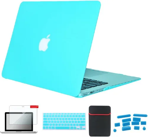Vista 20 de Pack 5 en 1 de carcasa para MacBook Air, de Se7enline, de plástico duro, tacto suave, con protector de teclado de silicón, protector de pantalla