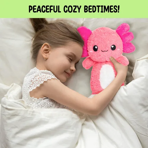 Vista 8 de Axolotl - Almohadilla Térmica sin Fragancia para Microondas para Mujeres y Niños - Almohada de Peluche Suave y Acogedora Calentable de Animales