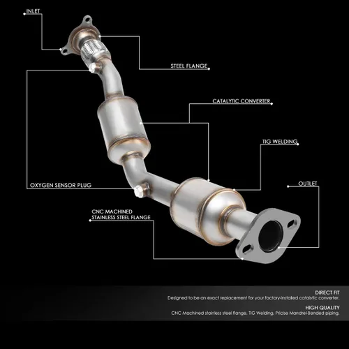 Vista 30 de DNA MOTORING Convertidor catalítico de estilo de fábrica, tubo de escape con Y-pipa compatible con 02-05 Escalade Avalanche 1500 4.3 4.8 5.3L