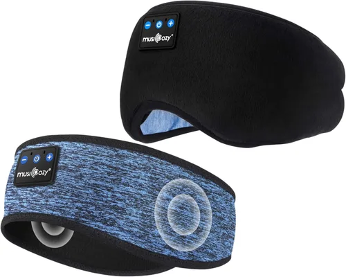 MUSICOZY Auriculares deportivos Bluetooth para dormir, auriculares inalámbricos para dormir, máscara de ojos para dormir de lado, entrenamiento,