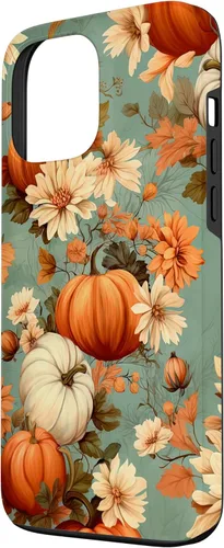 Vista 2 de Funda con temática de otoño para iPhone 13 Pro Max con diseño de calabaza de otoño