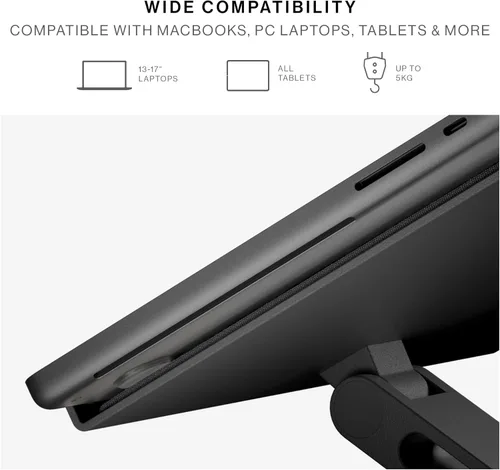 Vista 3 de Native Union - Soporte de escritorio para laptop de altura ajustable ergonómico – Compatible con MacBook Air/Pro, iPad, Dell, HP, Lenovo, Microsoft