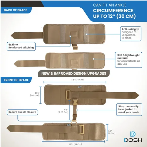 Vista 5 de Dosh AFO Soporte para Pie Caído - Soporte para Pie Caído para Caminar - AFO - Unisex (Beige)