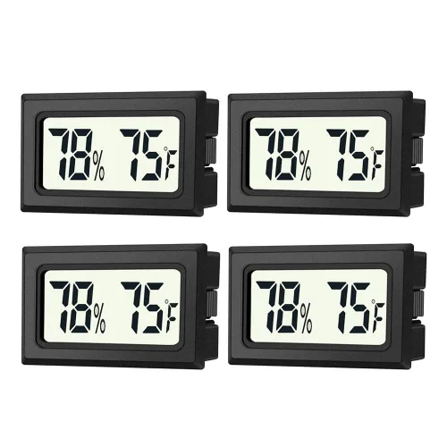 Vista 8 de JEDEW Paquete de 2 mini termómetro higrómetro digital, medidor de humedad de temperatura para interiores y exteriores, para humidificadores