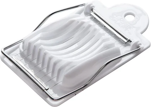 Vista 5 de Chef Craft Básico plástico cortador de huevos, 4 pulgadas de longitud 8 alambres de acero inoxidable, blanco
