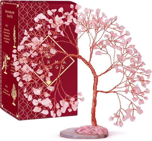 Vista 40 de Conjunto de árbol de cristal de 12 regalos únicos de cumpleaños para mujeres, hermana, mamá, decoración de oficina en el hogar, decoración