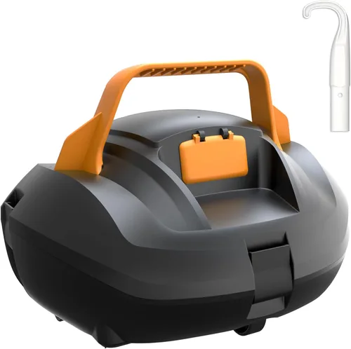 Aspiradora robótica inalámbrica mejorada para piscina sobre el suelo con gancho, tiempo de funcionamiento de 120 minutos, limpiador automático de