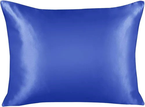 Vista 37 de ShopBedding - Lujosa funda de almohada de satén para el cabello, 2 unidades, satinada, estándar, con cremallera, estampado de cebra marrón, Blissford