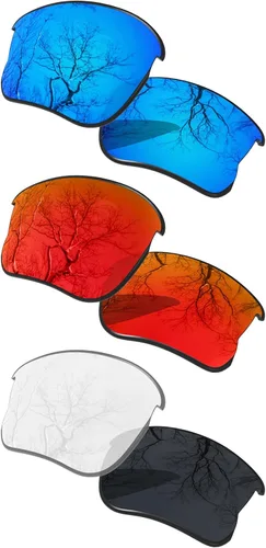 Vista 14 de ToughAsNails Juego de 3 lentes polarizadas de repuesto para Oakley Flak Jacket XLJ Pack
