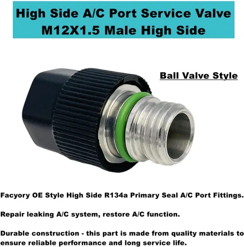 Vista 2 de Kit de núcleo de válvula de aire acondicionado Tapa y válvula AC R12 R134a Junta de teflón Refrigeración A/C Servicio de Aire Acondicionado