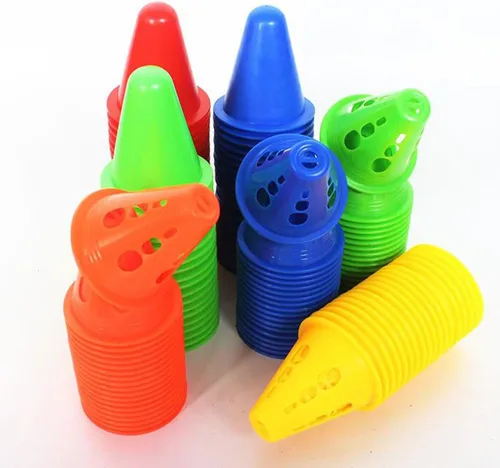 Vista 5 de 30 conos de entrenamiento, mini conos naranjas, mini conos de agilidad para niños, conos marcadores de entrenamiento, conos de tráfico