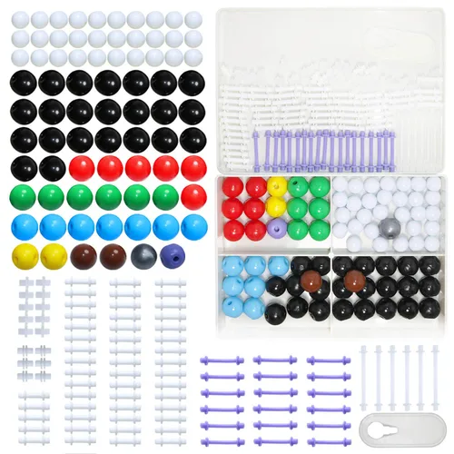 Vista 2 de LINKTOR Kit de modelo molecular de química, conjunto de estudiantes o profesores para el aprendizaje de química orgánica e inorgánica, motiva