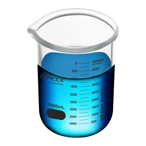 Vista 11 de 34oz (1000ml) Nuevos Vasos de Precipitados de Vidrio Mejorados, Vaso de Laboratorio de Alta Resistencia, 3.3 Borosilicato con Doble Escala