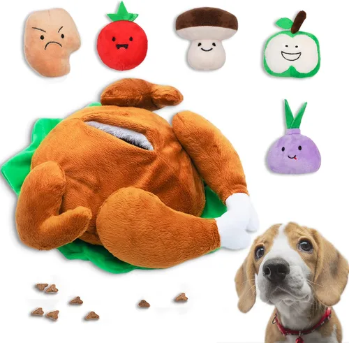 Vista 15 de Juguetes de Pascua para Perros, Juguete de Pascua de Escondite para Perros, Juguetes Interactivos con Silbato y Puzle para Perros con Papel