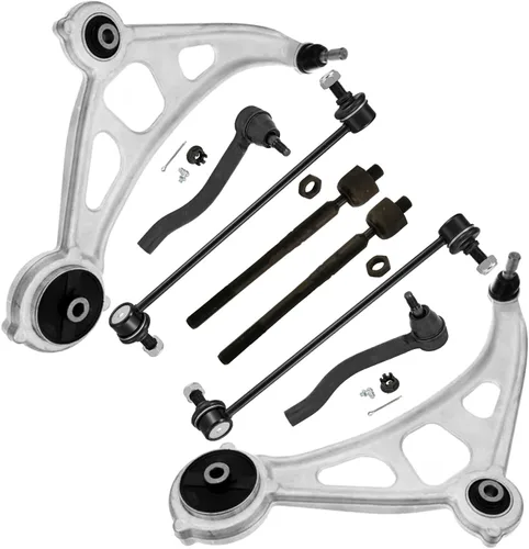 Vista 186 de Detroit Axle - Kit de 8 piezas para Chevy GMC Silverado Sierra Suburban 1500 Yukon Cadillac Escalade 2 brazos de control superior, 2 barras