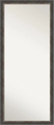Vista 19 de Amanti Art Espejo de longitud completa no biselado (64.5 x 28.5 pulgadas), marco marrón medio Alta - Espejo de piso, espejo de pared, marrón Alta