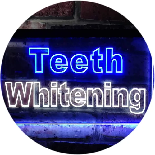 Vista 9 de ADVPRO Teeth Whitening Dentist Display Dual Color LED Neon Sign Blue & Red 24" x 16" st6s64-j0996-br