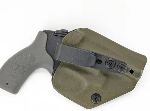 Vista 4 de Compatible con Smith & Wesson M&P Bodyguard 38 Special Ambidextrous IWB Kydex Holster Inside Waist Funda de transporte oculta fabricada en Estados