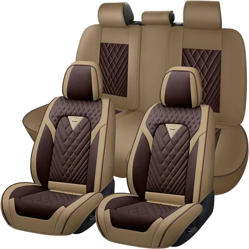 Vista 10 de Fundas de Asiento de Coche para Nissan Altima 2000-2026, Funda de Asiento Completa de Piel Nappa Impermeable, Protector de Asiento Automotriz Negro